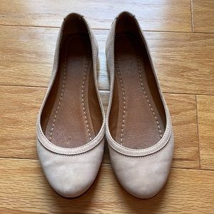 Frye Carlson light pink suede ballet flats size 7
